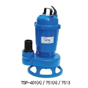테티스펌프 TSP-401A 1/2마력 단상 자동 50A 오배수수중모터 건물 지하침수